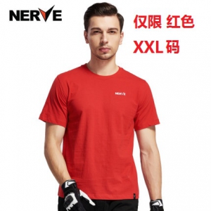 NERVE涅夫摩托车骑行T恤男夏季 仅限  红色  XXL码