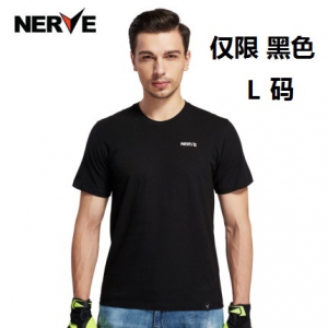 NERVE涅夫摩托车骑行T恤男夏季 仅限  黑色  L码