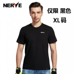 NERVE涅夫摩托车骑行T恤男夏季 仅限 黑色  XL码